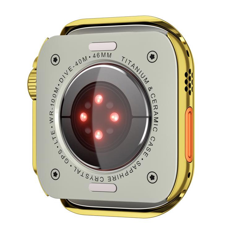 For Apple Watch Series 9 / 8 / 7 45mm Change to Ultra 49mm Zinc Alloy Watch Case(Bright Gold) - free shipping - PMC TechLife - Order now!