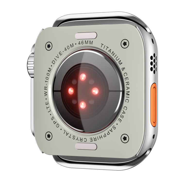 For Apple Watch Series 10 46mm Change to Ultra 49mm Zinc Alloy Watch Case(Matte Silver) - free shipping - PMC TechLife - Order now!