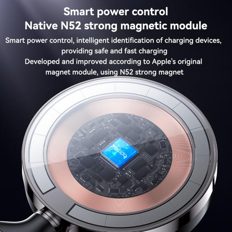 Yesido C316 15W Magsafe Magnetic Car Wireless Charger(Black) - Wireless Charger Holders by PMc TechLife | Online Shopping South Africa | PMc TechLife | Buy Now Pay Later Mobicred