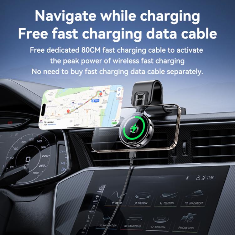 Yesido C316 15W Magsafe Magnetic Car Wireless Charger(Black) - Wireless Charger Holders by PMc TechLife | Online Shopping South Africa | PMc TechLife | Buy Now Pay Later Mobicred