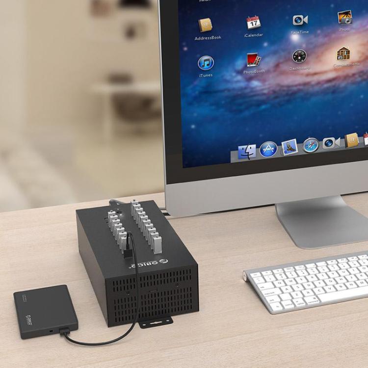 ORICO IH20P Industrial Grade 20 Ports USB 2.0 Hub, Plug:EU Plug(Black) - free shipping - PMC TechLife - Order now!