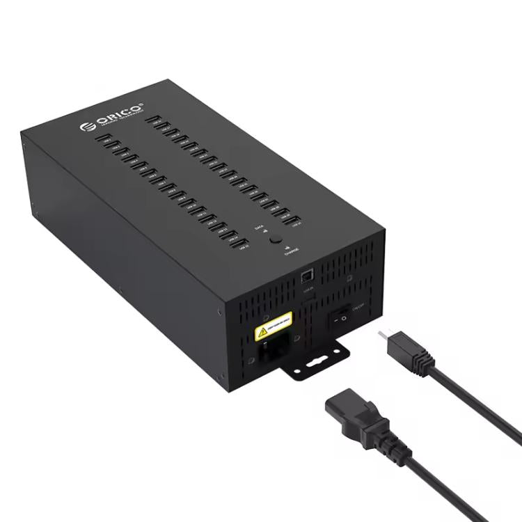 ORICO IH30P Industrial Grade 30 Ports USB 2.0 Hub, Plug:EU Plug(Black) - free shipping - PMC TechLife - Order now!