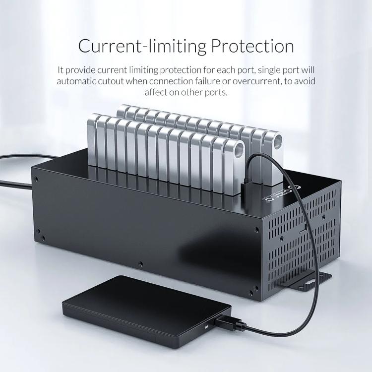 ORICO IH30P Industrial Grade 30 Ports USB 2.0 Hub, Plug:UK Plug(Black) - free shipping - PMC TechLife - Order now!