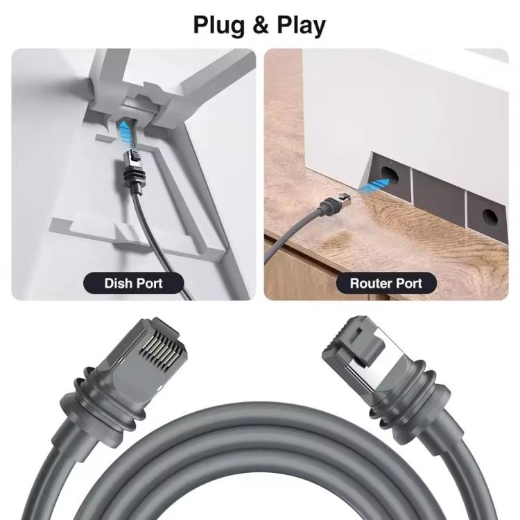 Onten SL301 Starlink Gen3 CAT6 1000Mbps Ethernet Connection Cable, Length:40m(Dark Grey) - free shipping - PMC TechLife - Order now!