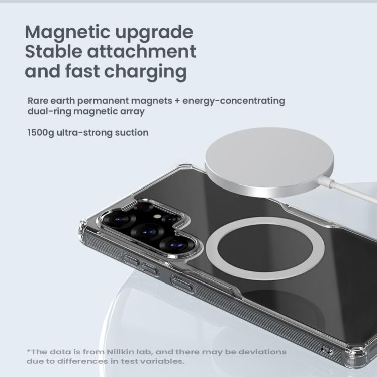 For Samsung Galaxy S25 Ultra 5G NILLKIN Ultra Clear Magsafe PC + TPU Phone Case(Transparent) - Galaxy S25 Ultra 5G Cases by NILLKIN | Online Shopping South Africa | PMc TechLife | Buy Now Pay Later Mobicred