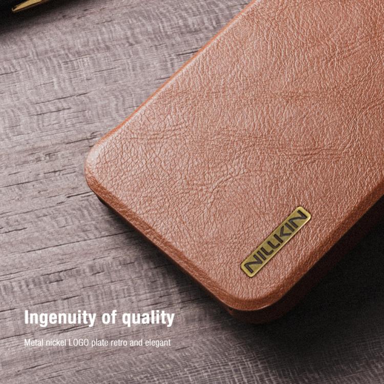 For Samsung Galaxy S25 Ultra 5G NILLKIN QIN Series Pro Sliding Camera Cover Design Leather Phone Case(Brown) - free shipping - PMc TechLife - Order now!