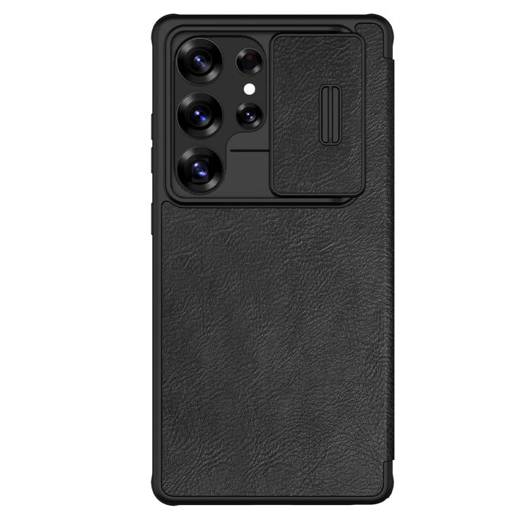 For Samsung Galaxy S25 Ultra 5G NILLKIN QIN Series Pro Sliding Camera Cover Design Leather Phone Case(Black) - free shipping - PMc TechLife - Order now!