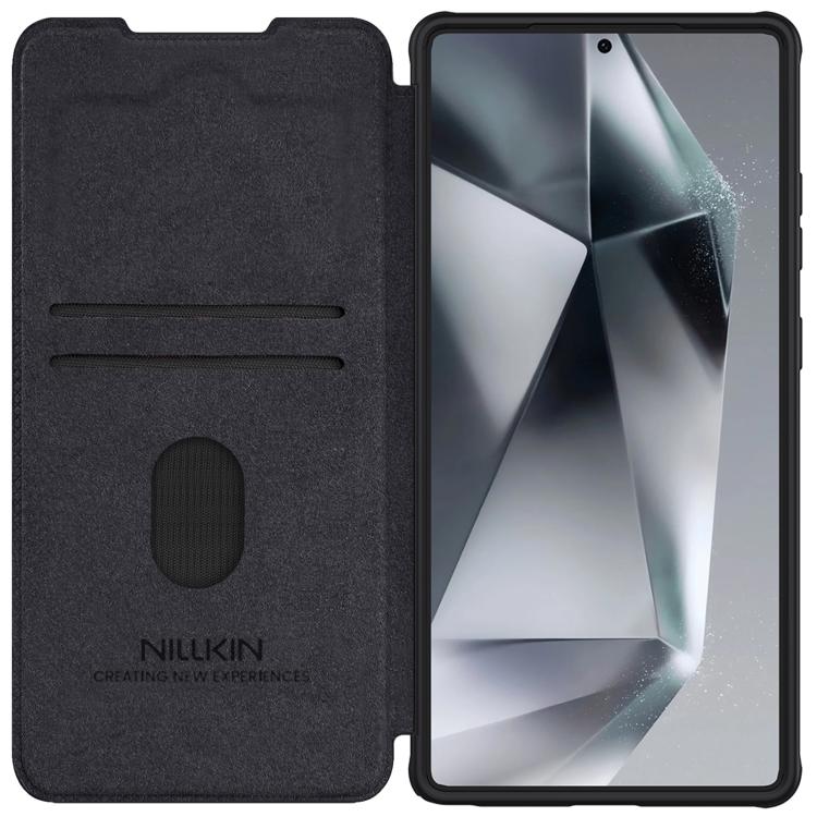 For Samsung Galaxy S25 Ultra 5G NILLKIN QIN Series Pro Sliding Camera Cover Design Leather Phone Case(Black) - free shipping - PMc TechLife - Order now!