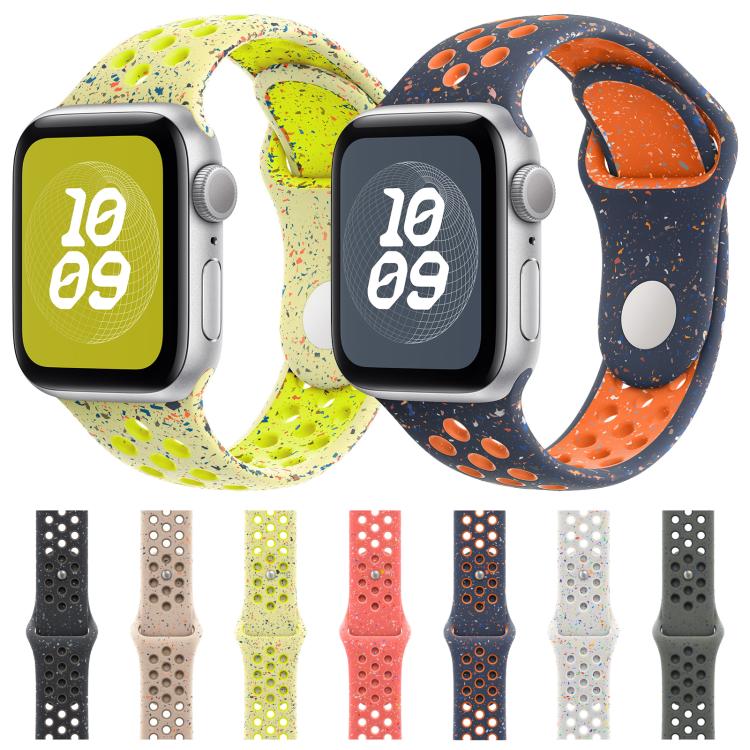 For Apple Watch 46mm / 49mm / 45mm / 44mm Coloful Silicone Watch Band(Dark Blue Mango) - free shipping - PMc TechLife - Order now!