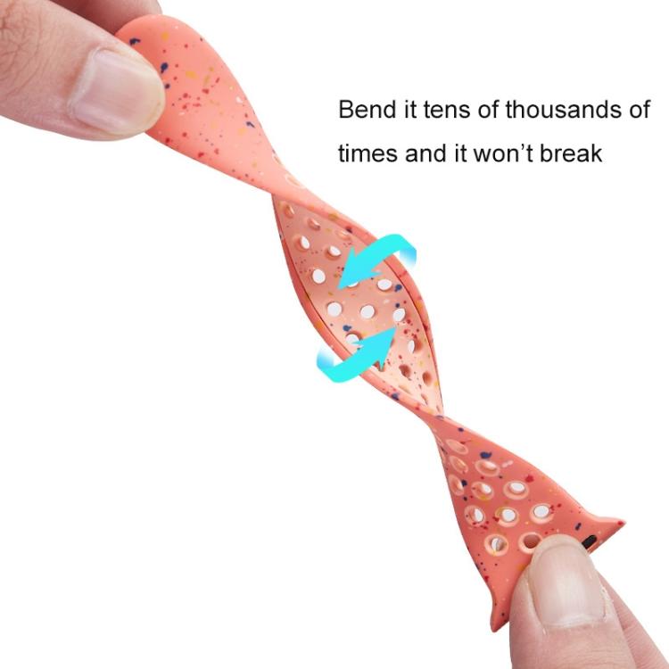 For Apple Watch 46mm / 49mm / 45mm / 44mm Coloful Silicone Watch Band(Dark Blue Mango) - free shipping - PMc TechLife - Order now!