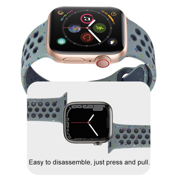 For Apple Watch 42mm / 41mm / 40mm / 38mm Coloful Silicone Watch Band(Midnight Black Brown) - free shipping - PMc TechLife - Order now!