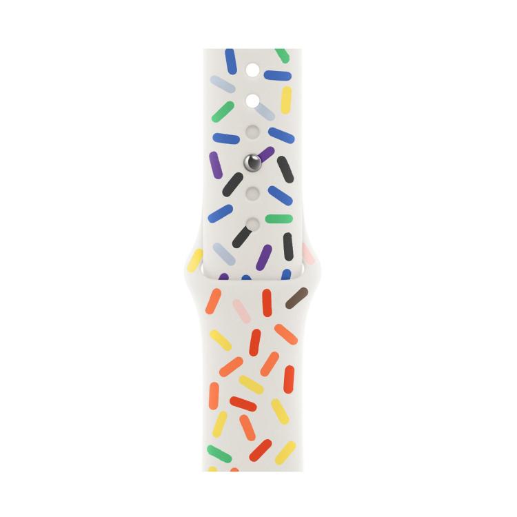 For Apple Watch 46mm / 49mm / 45mm / 44mm Sport Silicone Watch Band(Rainbow) - free shipping - PMc TechLife - Order now!