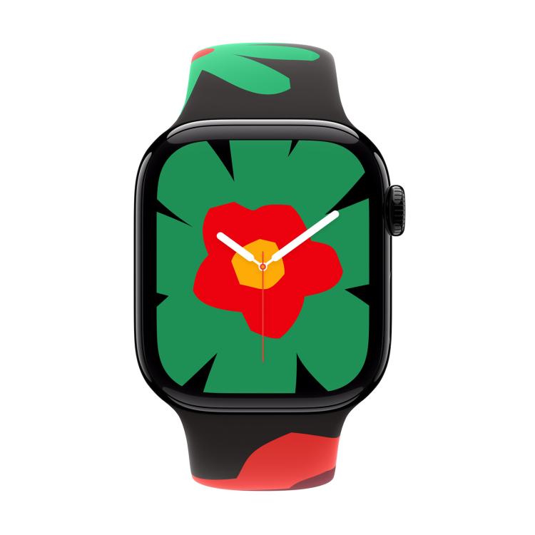For Apple Watch 42mm / 41mm / 40mm / 38mm Sport Silicone Watch Band(Flower) - free shipping - PMc TechLife - Order now!