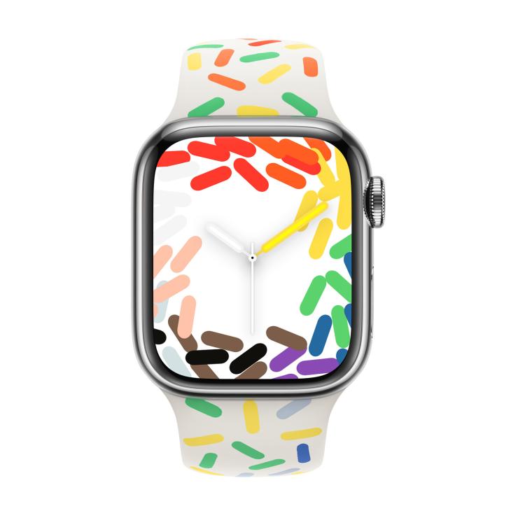 For Apple Watch 42mm / 41mm / 40mm / 38mm Sport Silicone Watch Band(Rainbow) - free shipping - PMc TechLife - Order now!
