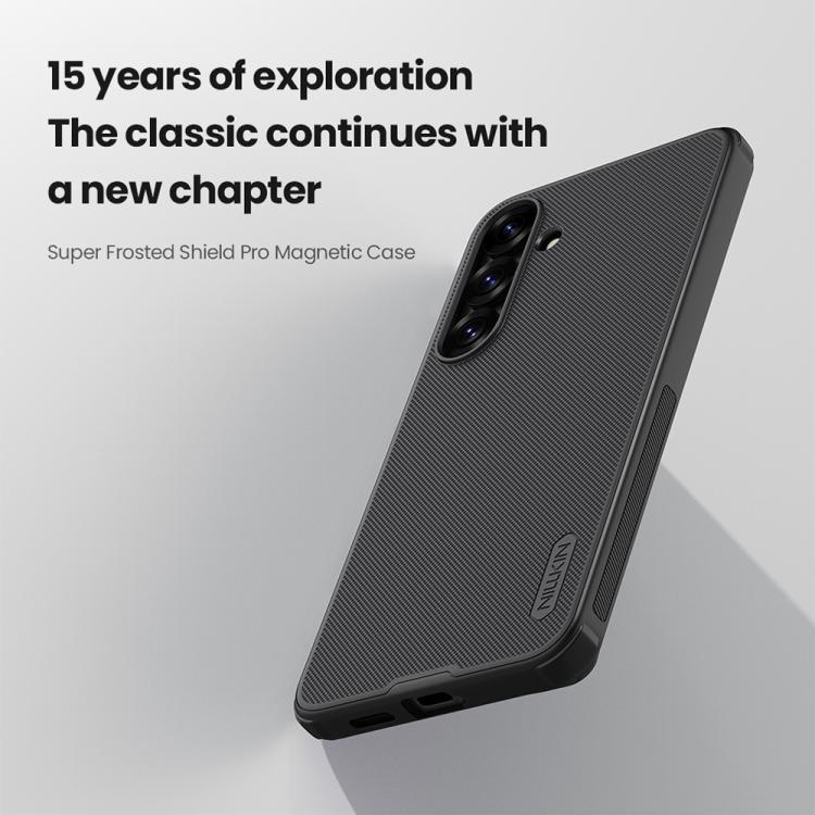 For Samsung Galaxy S25 5G NILLKIN Frosted Shield Pro Magnetic Phone Case(Black) - free shipping - PMc TechLife - Order now!
