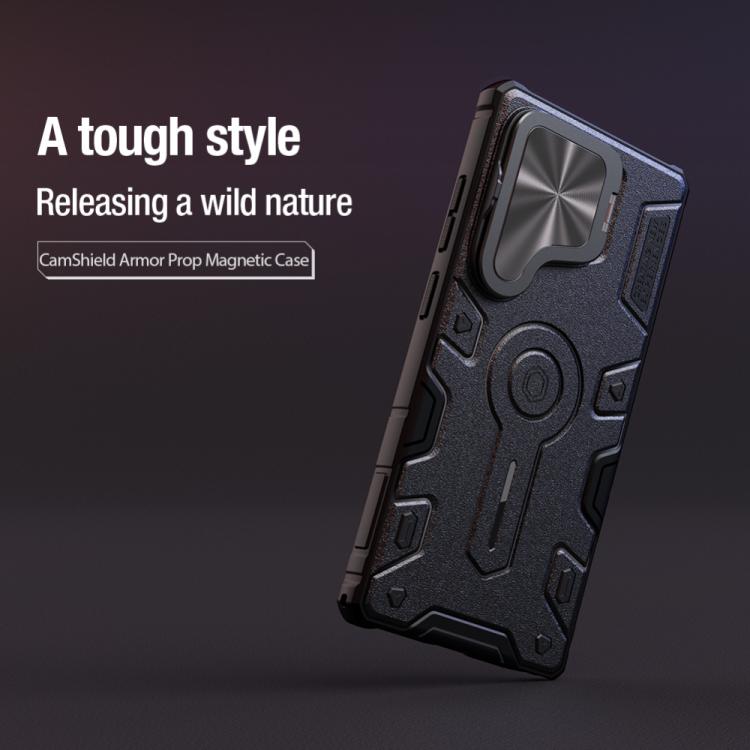 For Samsung Galaxy S25 Ultra 5G NILLKIN Black Rhino Prop MagSafe Magnetic PC Phone Case(Black) - free shipping - PMc TechLife - Order now!