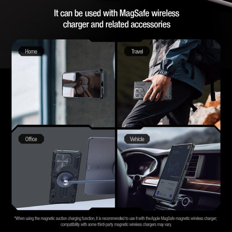 For Samsung Galaxy S25 Ultra 5G NILLKIN Black Rhino Prop MagSafe Magnetic PC Phone Case(Blue) - free shipping - PMc TechLife - Order now!