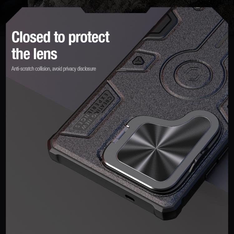 For Samsung Galaxy S25 Ultra 5G NILLKIN Black Rhino Prop MagSafe Magnetic PC Phone Case(Blue) - free shipping - PMc TechLife - Order now!