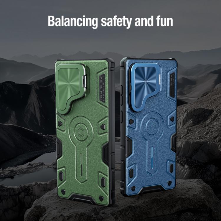 For Samsung Galaxy S25 Ultra 5G NILLKIN Black Rhino Prop PC Phone Case(Blue) - free shipping - PMc TechLife - Order now!