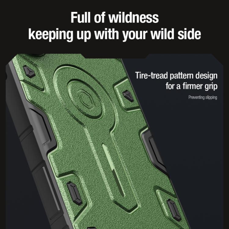 For Samsung Galaxy S25 Ultra 5G NILLKIN Black Rhino Prop PC Phone Case(Green) - free shipping - PMc TechLife - Order now!