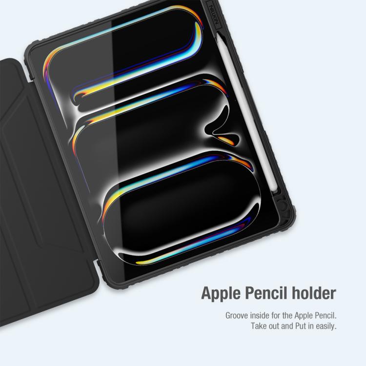 For iPad Air 11 2024 / 2025 NILLKIN Bumper Pro Folding Style Tablet Leather Case(Black) - iPad Air 11 2025 / 2024 Cases by NILLKIN | Online Shopping South Africa | PMc TechLife | Buy Now Pay Later Mobicred