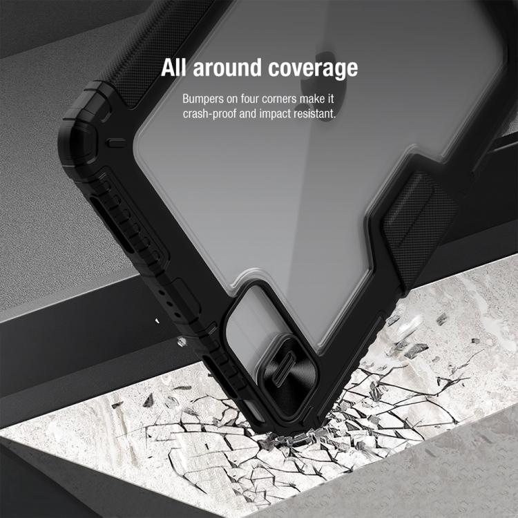 For iPad Air 11 2024 / 2025 NILLKIN Bumper Pro Folding Style Tablet Leather Case(Black) - iPad Air 11 2025 / 2024 Cases by NILLKIN | Online Shopping South Africa | PMc TechLife | Buy Now Pay Later Mobicred