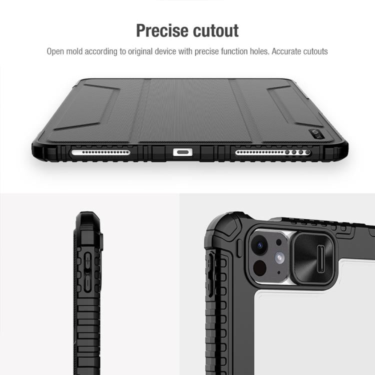 For iPad Air 13 2024 / 2025 NILLKIN Bumper Pro Folding Style Tablet Leather Case(Black) - free shipping - PMc TechLife - Order now!