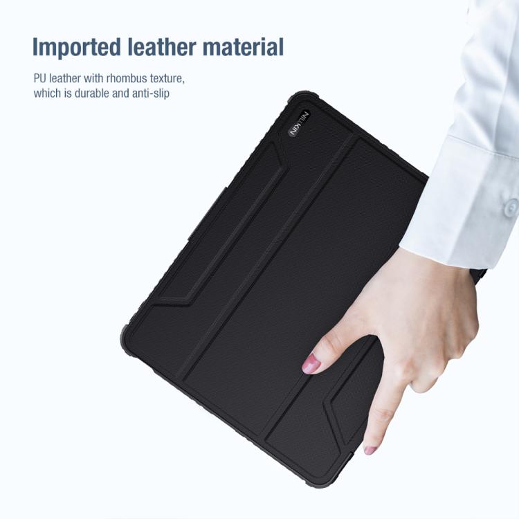 For iPad Air 13 2024 / 2025 NILLKIN Bumper Pro Folding Style Tablet Leather Case(Black) - free shipping - PMc TechLife - Order now!