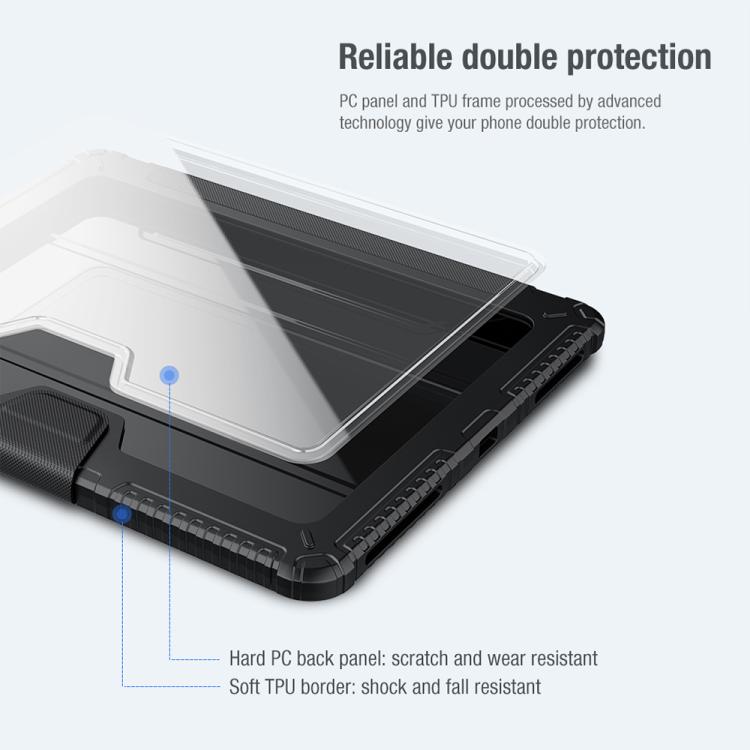 For iPad Air 13 2024 / 2025 NILLKIN Bumper Pro Folding Style Tablet Leather Case(Black) - free shipping - PMc TechLife - Order now!