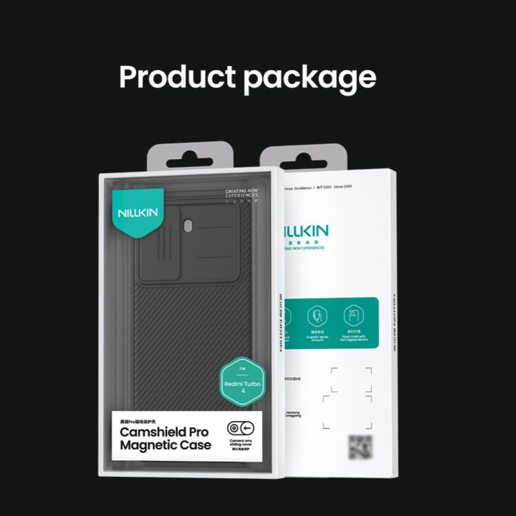 For Redmi Turbo 4 NILLKIN CamShield Pro Magnetic PC Phone Case(Black) - Xiaomi Cases by NILLKIN | Online Shopping South Africa | PMc TechLife | Buy Now Pay Later Mobicred