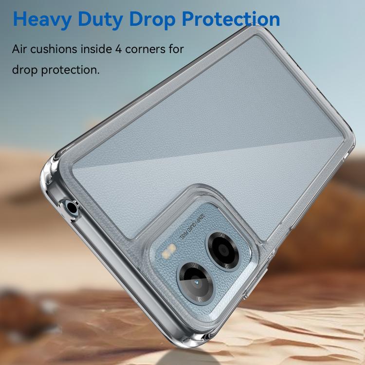 For Motorola Moto E15 Colorful Series Acrylic Hybrid TPU Phone Case(Transparent) - free shipping - PMC TechLife - Order now!