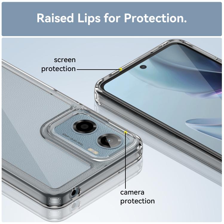 For Motorola Moto E15 Colorful Series Acrylic Hybrid TPU Phone Case(Transparent) - free shipping - PMC TechLife - Order now!