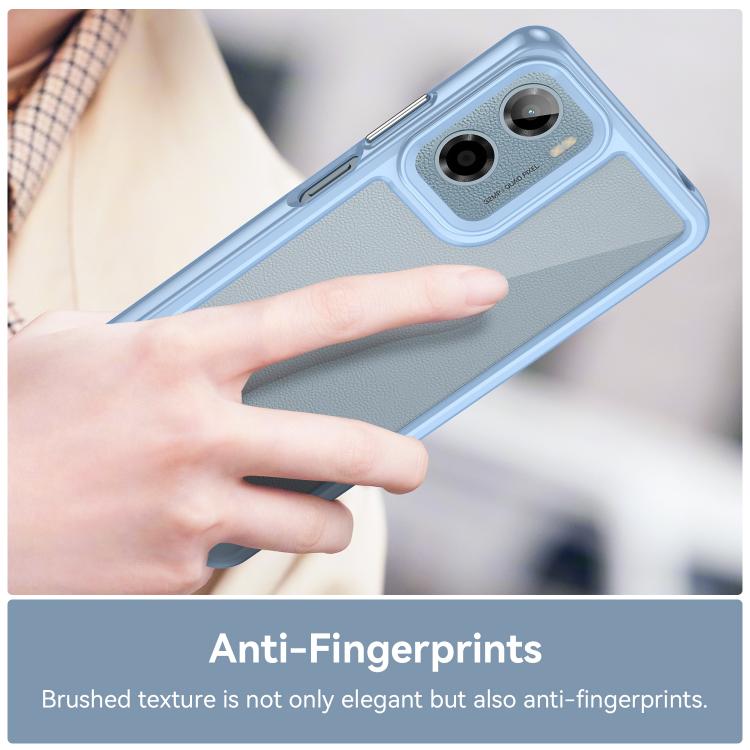 For Motorola Moto G05 Colorful Series Acrylic Hybrid TPU Phone Case(Blue) - free shipping - PMC TechLife - Order now!