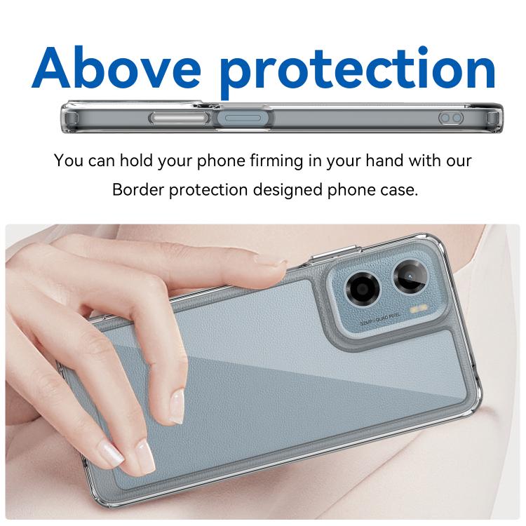 For Motorola Moto G05 Colorful Series Acrylic Hybrid TPU Phone Case(Transparent) - free shipping - PMC TechLife - Order now!