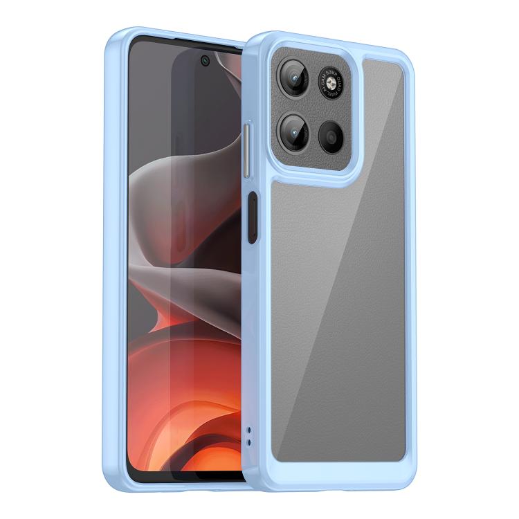For Motorola Moto G15 Colorful Series Acrylic Hybrid TPU Phone Case(Blue) - free shipping - PMC TechLife - Order now!