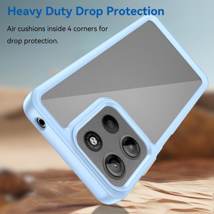 For Motorola Moto G15 Colorful Series Acrylic Hybrid TPU Phone Case(Blue) - free shipping - PMC TechLife - Order now!
