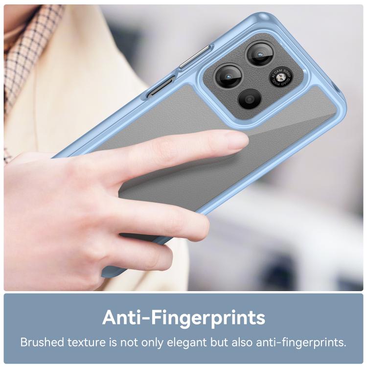 For Motorola Moto G15 Colorful Series Acrylic Hybrid TPU Phone Case(Blue) - free shipping - PMC TechLife - Order now!