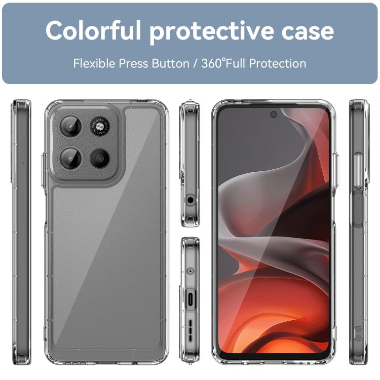 For Motorola Moto G15 Colorful Series Acrylic Hybrid TPU Phone Case(Transparent) - free shipping - PMC TechLife - Order now!