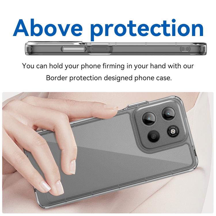 For Motorola Moto G15 Colorful Series Acrylic Hybrid TPU Phone Case(Transparent) - free shipping - PMC TechLife - Order now!
