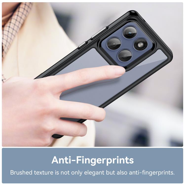 For Motorola Edge 5G 2025 Colorful Series Acrylic Hybrid TPU Phone Case(Black) - free shipping - PMC TechLife - Order now!