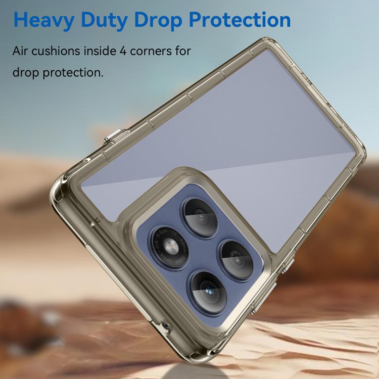 For Motorola Edge 5G 2025 Colorful Series Acrylic Hybrid TPU Phone Case(Transparent Grey) - free shipping - PMC TechLife - Order now!