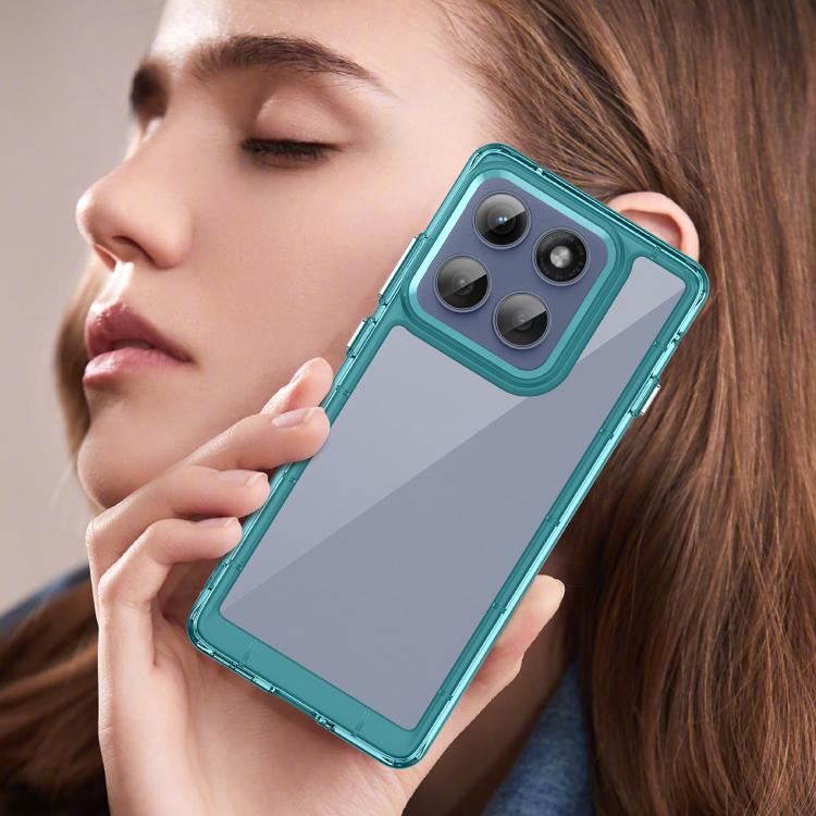 For Motorola Edge 5G 2025 Colorful Series Acrylic Hybrid TPU Phone Case(Transparent Blue) - free shipping - PMC TechLife - Order now!