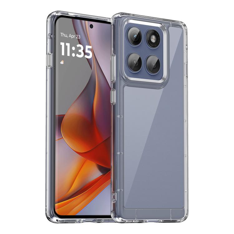 For Motorola Edge 5G 2025 Colorful Series Acrylic Hybrid TPU Phone Case(Transparent) - free shipping - PMC TechLife - Order now!