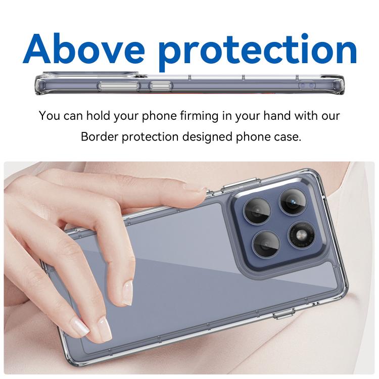 For Motorola Edge 5G 2025 Colorful Series Acrylic Hybrid TPU Phone Case(Transparent) - free shipping - PMC TechLife - Order now!