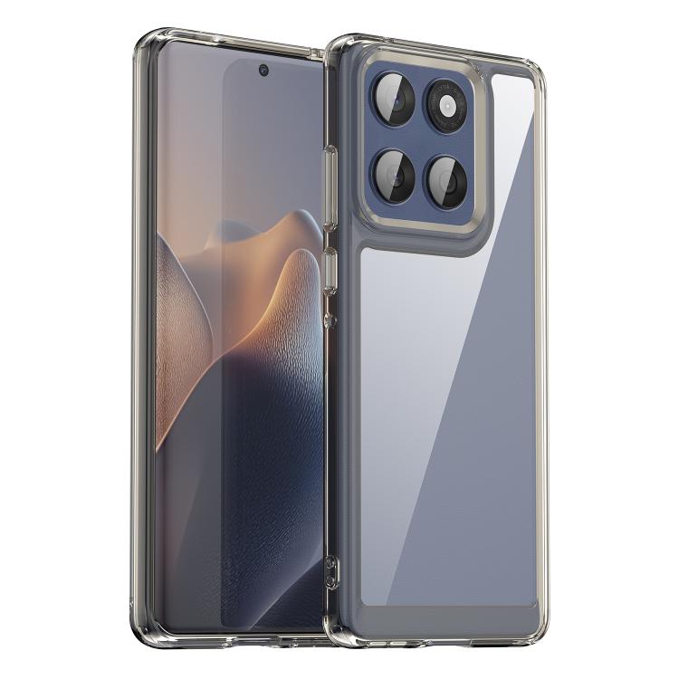 For Motorola Edge 60 Fusion Colorful Series Acrylic Hybrid TPU Phone Case(Transparent Grey) - free shipping - PMC TechLife - Order now!