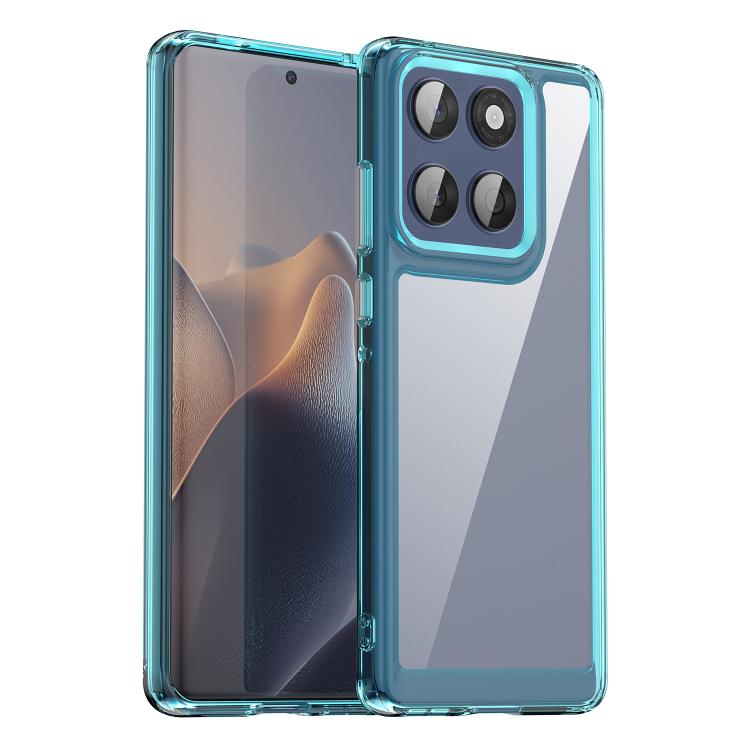 For Motorola Edge 60 Fusion Colorful Series Acrylic Hybrid TPU Phone Case(Transparent Blue) - free shipping - PMC TechLife - Order now!