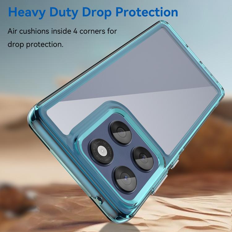 For Motorola Edge 60 Fusion Colorful Series Acrylic Hybrid TPU Phone Case(Transparent Blue) - free shipping - PMC TechLife - Order now!