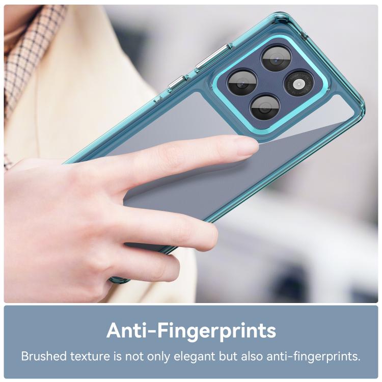 For Motorola Edge 60 Fusion Colorful Series Acrylic Hybrid TPU Phone Case(Transparent Blue) - free shipping - PMC TechLife - Order now!