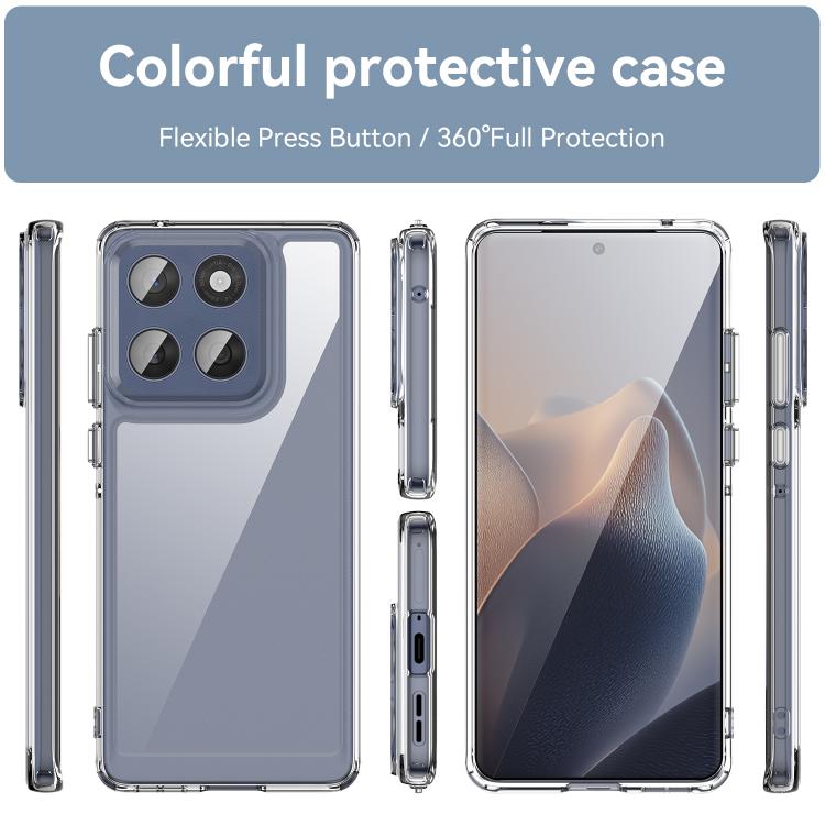 For Motorola Edge 60 Fusion Colorful Series Acrylic Hybrid TPU Phone Case(Transparent) - free shipping - PMC TechLife - Order now!