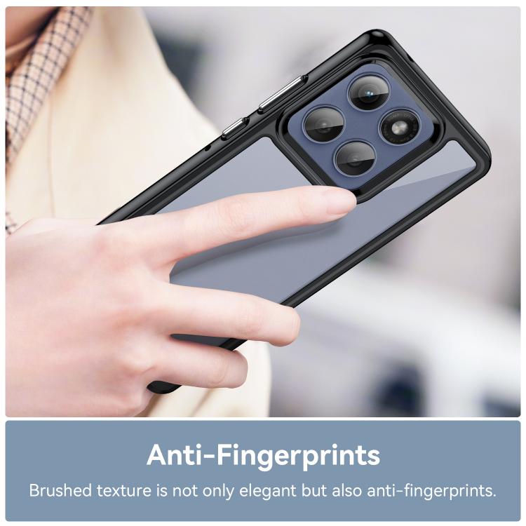 For Motorola Edge 60 Pro Colorful Series Acrylic Hybrid TPU Phone Case(Black) - free shipping - PMC TechLife - Order now!
